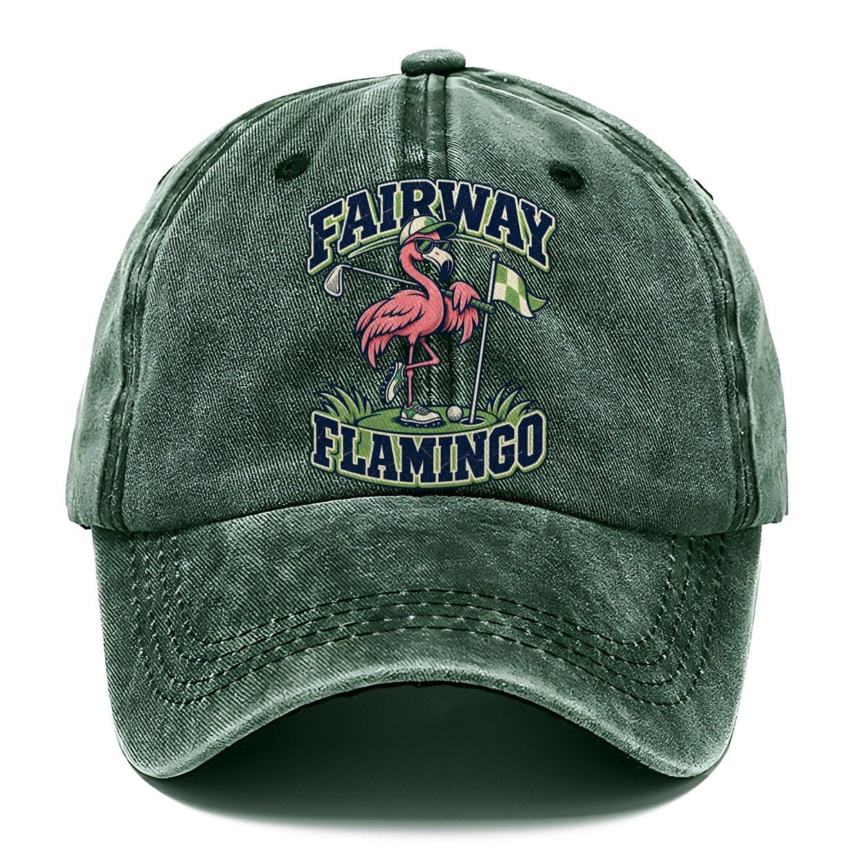 Fairway Flamingo Golf Life Classic Cap – Forest Mist