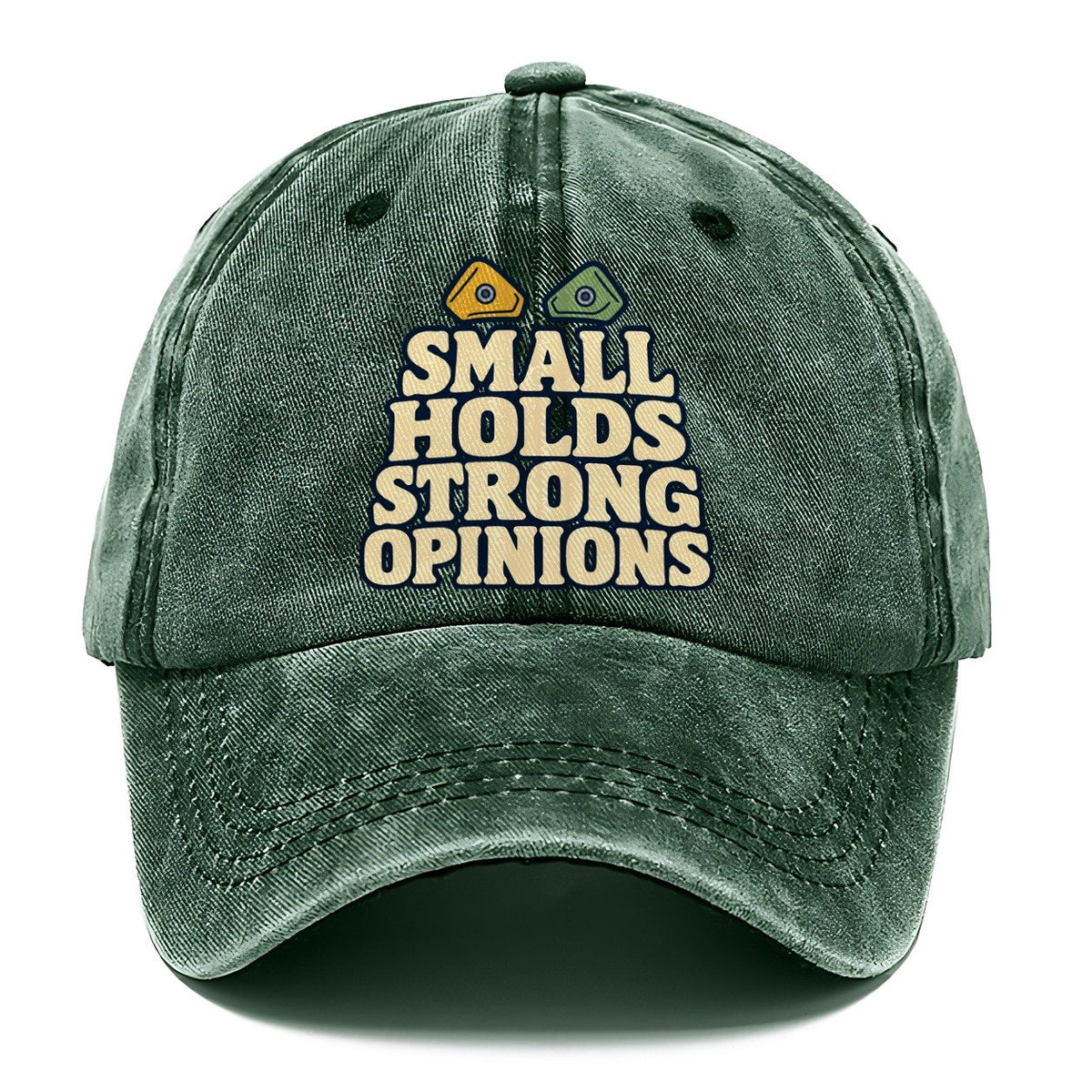 Small Holds Strong Opinions Rock Climbing Classic Cap – Forest Mist