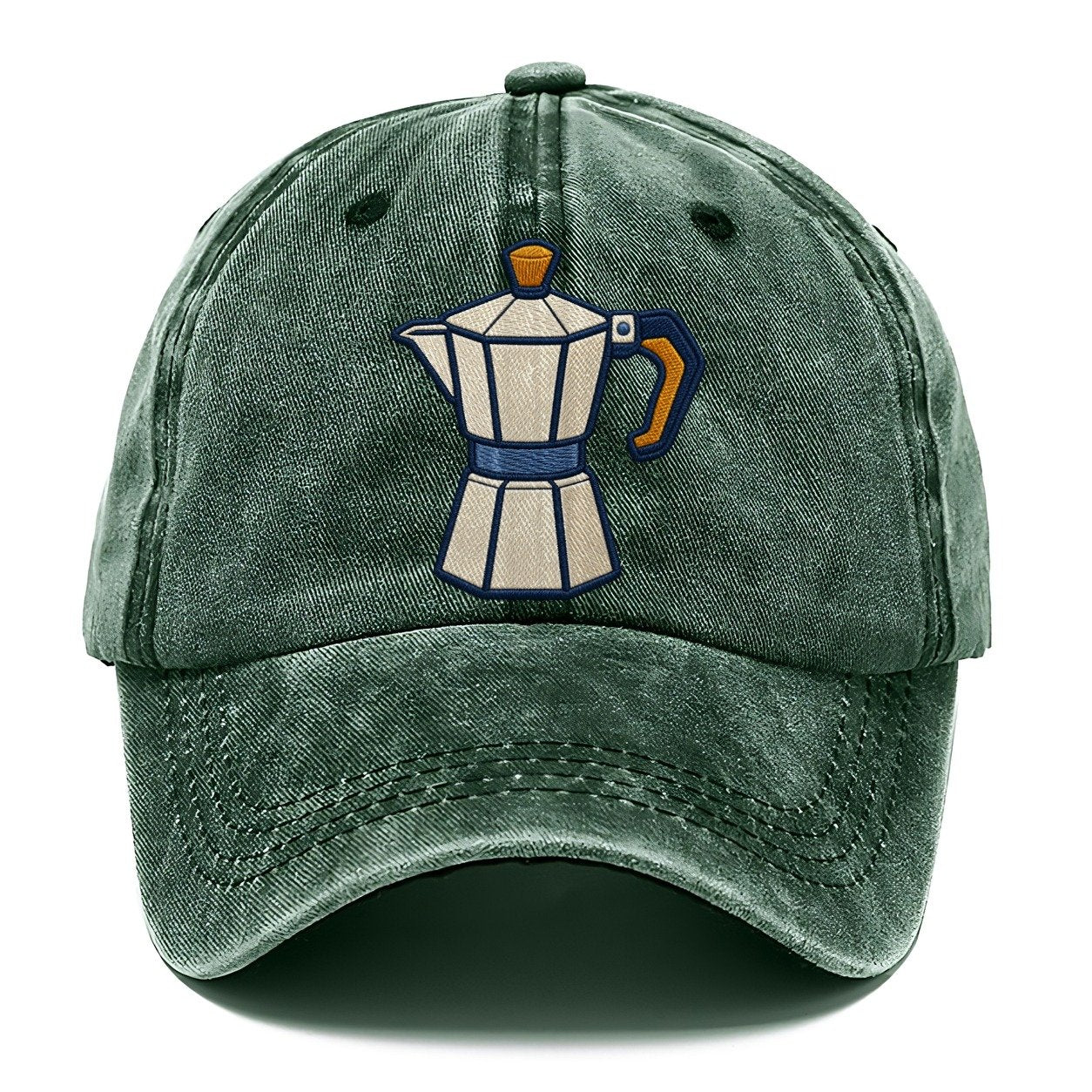 Moka Coffee Pot Tiny Solo Marks Classic Cap – Forest Mist