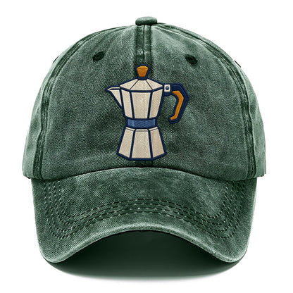 Moka Coffee Pot Tiny Solo Marks Classic Cap – Forest Mist