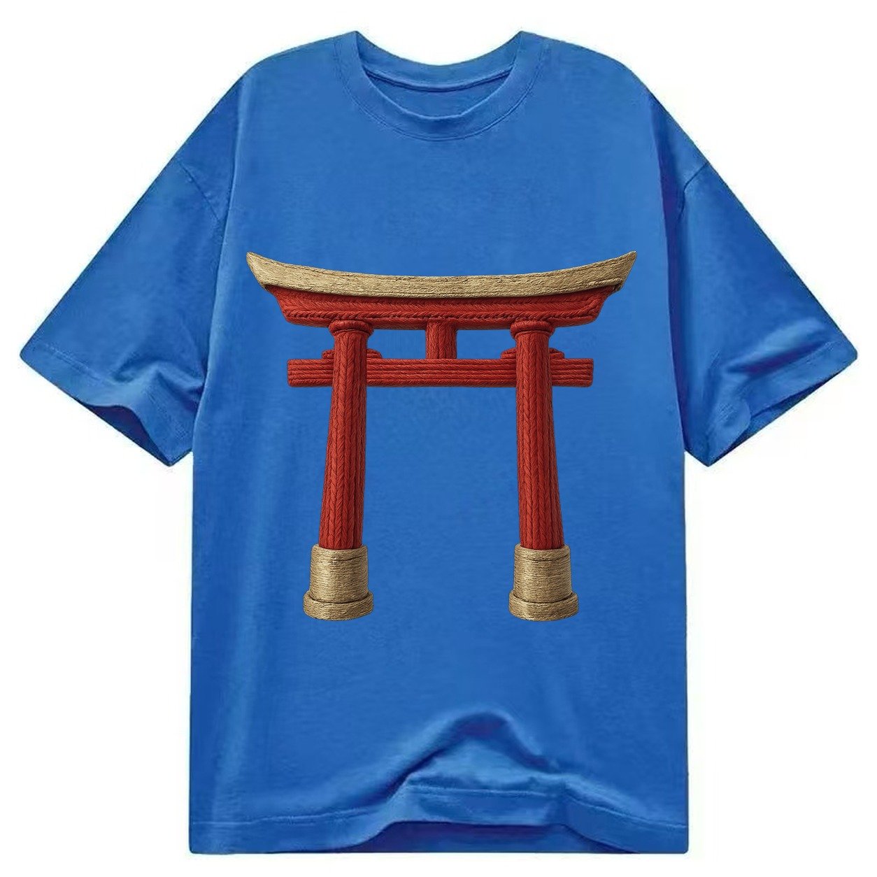 Japanese Torii Gate Shrine Entrance Red Thread Spiritual Gat Classic T-shirt – Blue