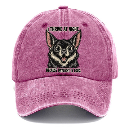I Thrive At Night Feral Logic Classic Cap – Dusty Rose