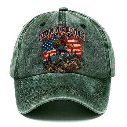Keep Moving Old Timer Old Man Strong Classic Cap – Forest Mist