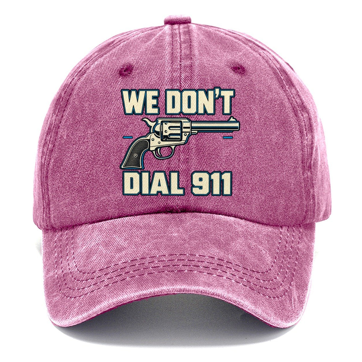Technical Grid We Don't Dial 911 Classic Cap – Dusty Rose