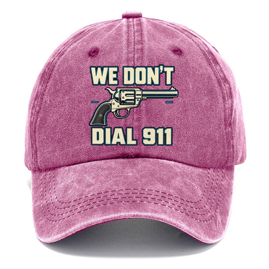 Technical Grid We Don't Dial 911 Classic Cap – Dusty Rose