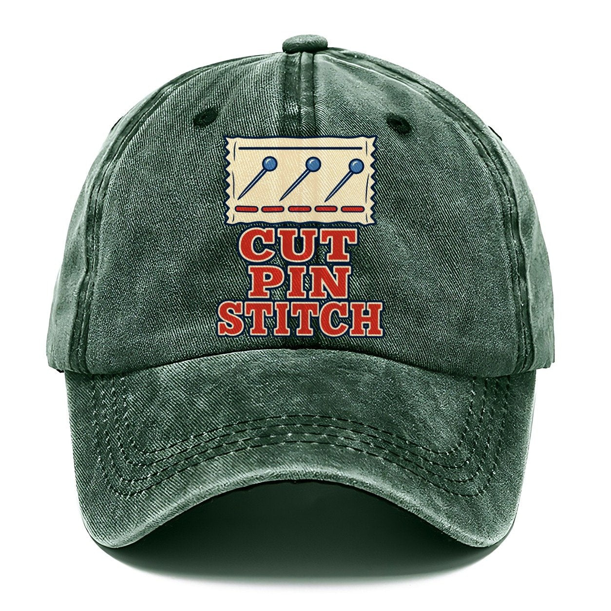 Cut Pin Stitch Sewing And Quilting Classic Cap – Forest Mist