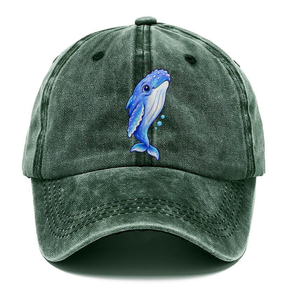 Humpback Whale Gentle Rise Sea Sprite Classic Cap – Forest Mist