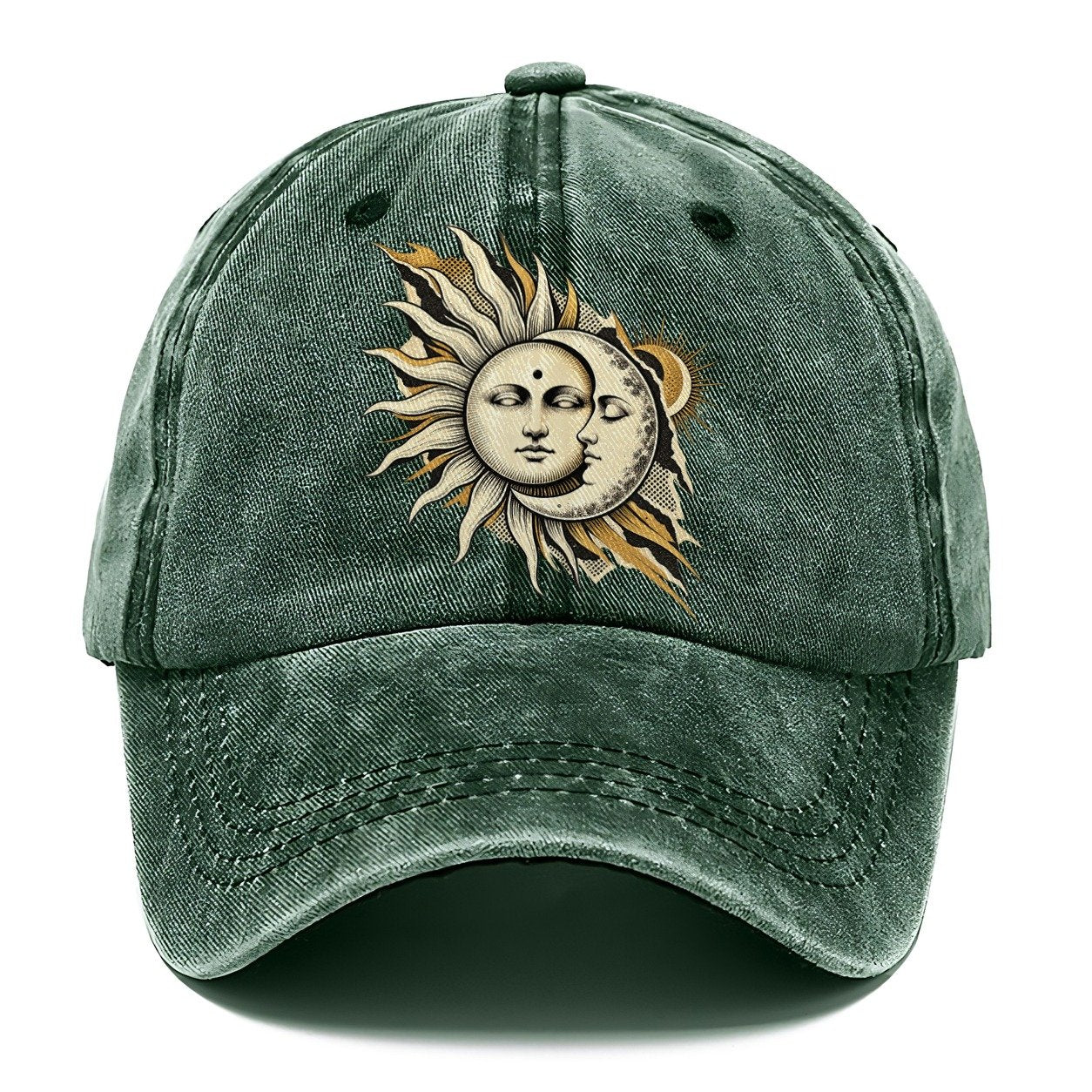 Celestial Harmony Kinetic Collage Classic Cap – Forest Mist