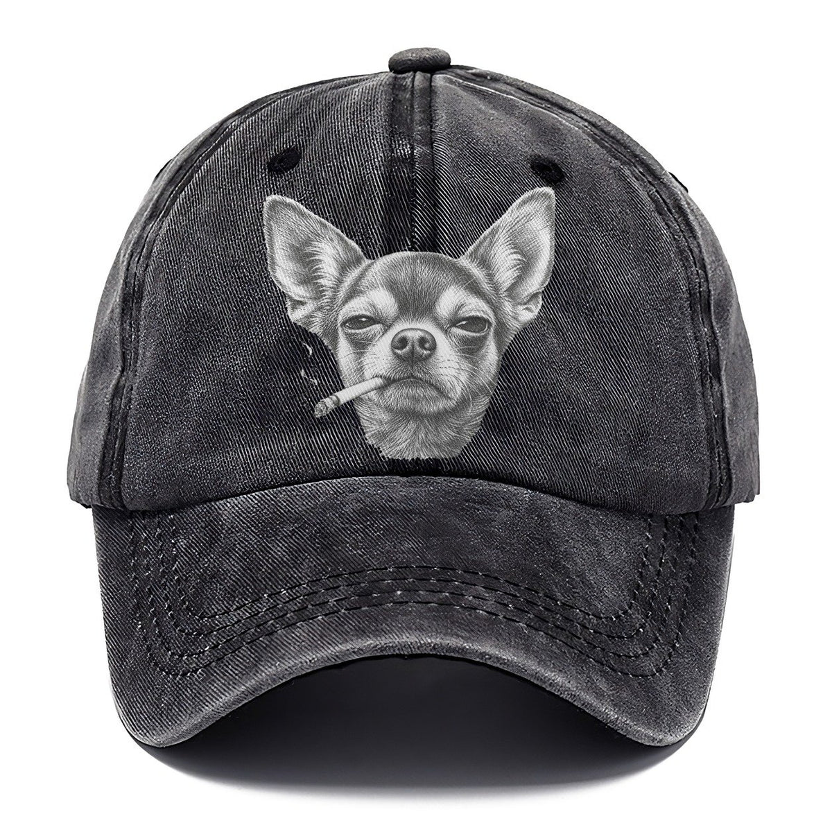 Chihuahua A Lit Cigarette Smoking Dogs Smoking Dogs Portraits Classic Cap – Graphite