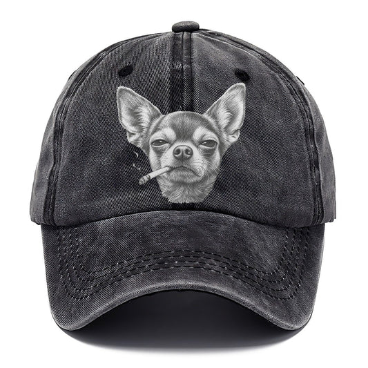 Chihuahua Smoking Dogs Classic Cap – Graphite