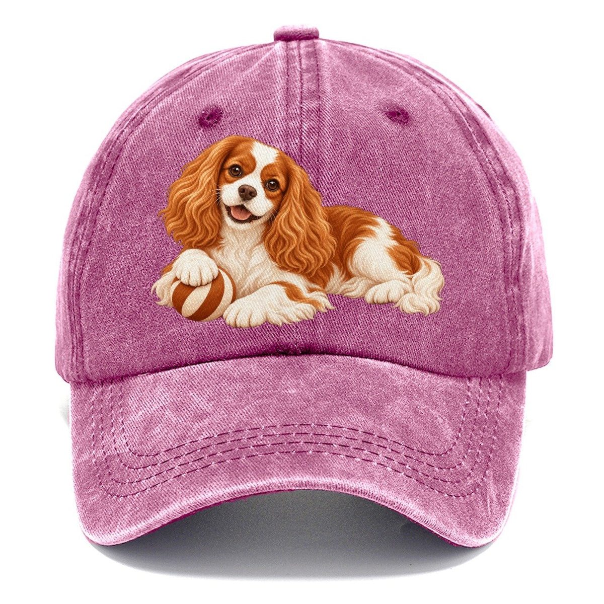 Cavalier King Charles Spaniel Resting Classic Cap – Dusty Rose