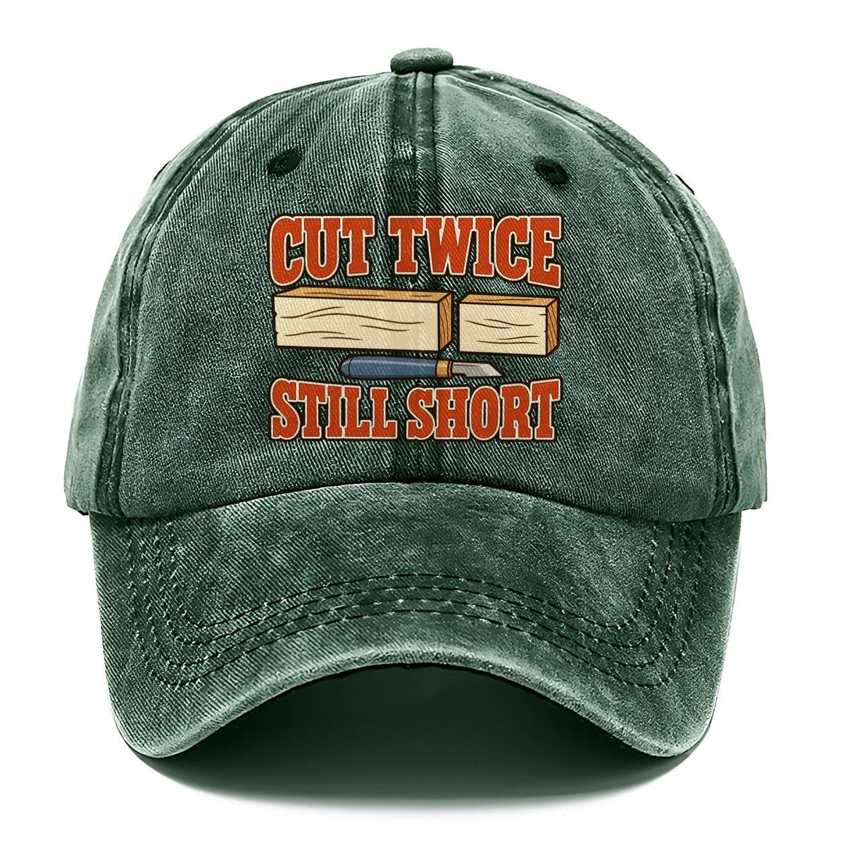 Cut Twice Still Short Woodworking Classic Cap – Forest Mist