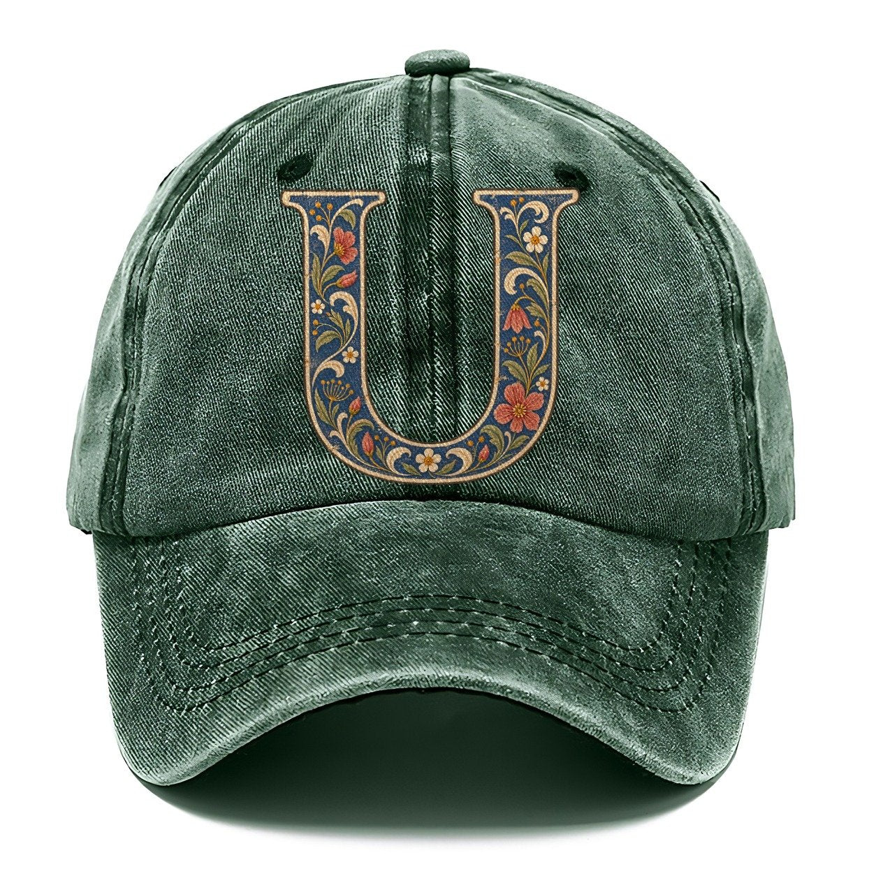 Wildflower U Monogram Classic Cap – Forest Mist