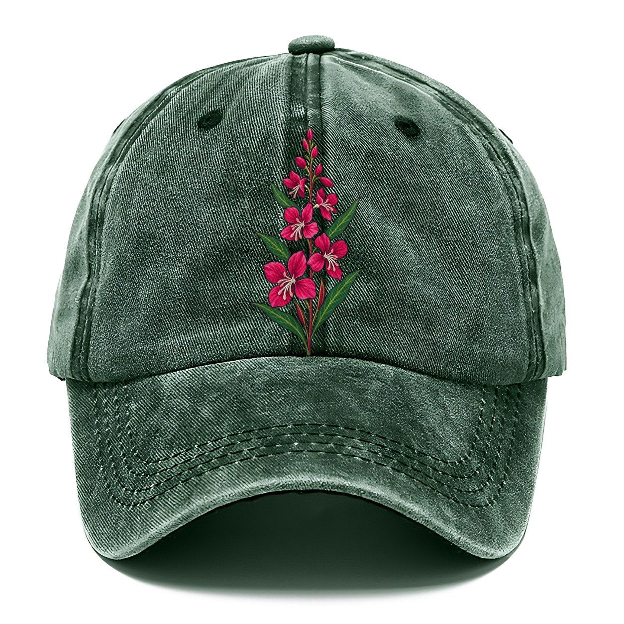 Yukon Fireweed Spike Canada Cultural Icons Classic Cap – Forest Mist