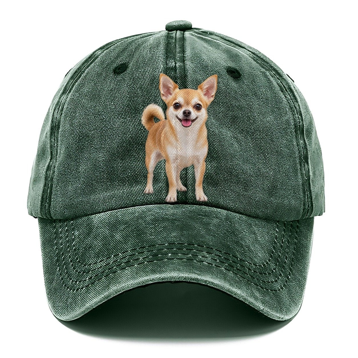 Chihuahua Standing Top Breeds Classic Cap – Forest Mist