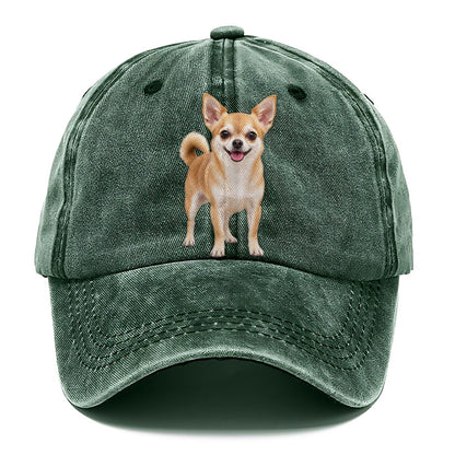 Chihuahua Standing Top Breeds Classic Cap – Forest Mist