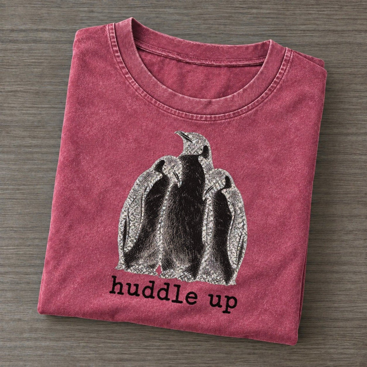 Huddle Up Collective Nouns Vintage T-shirt – Raspberry