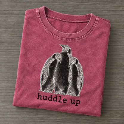 Huddle Up Collective Nouns Vintage T-shirt – Raspberry