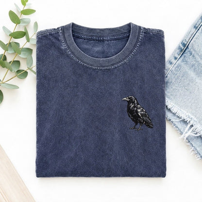 Raven Left Chest Vintage T-shirt – Blue