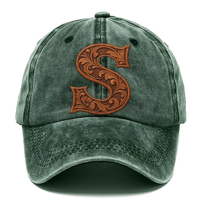 Tooled Leather S Monogram Classic Cap – Forest Mist