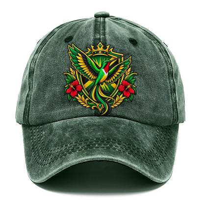 Jamaica Heraldic Crest Country Logos Classic Cap – Forest Mist