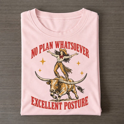 Excellent Posture Unhinged Affirmations Classic T-shirt – Pink