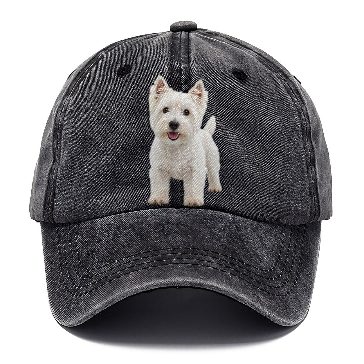 West Highland White Terrier Westie Standing Top Breeds Classic Cap – Graphite