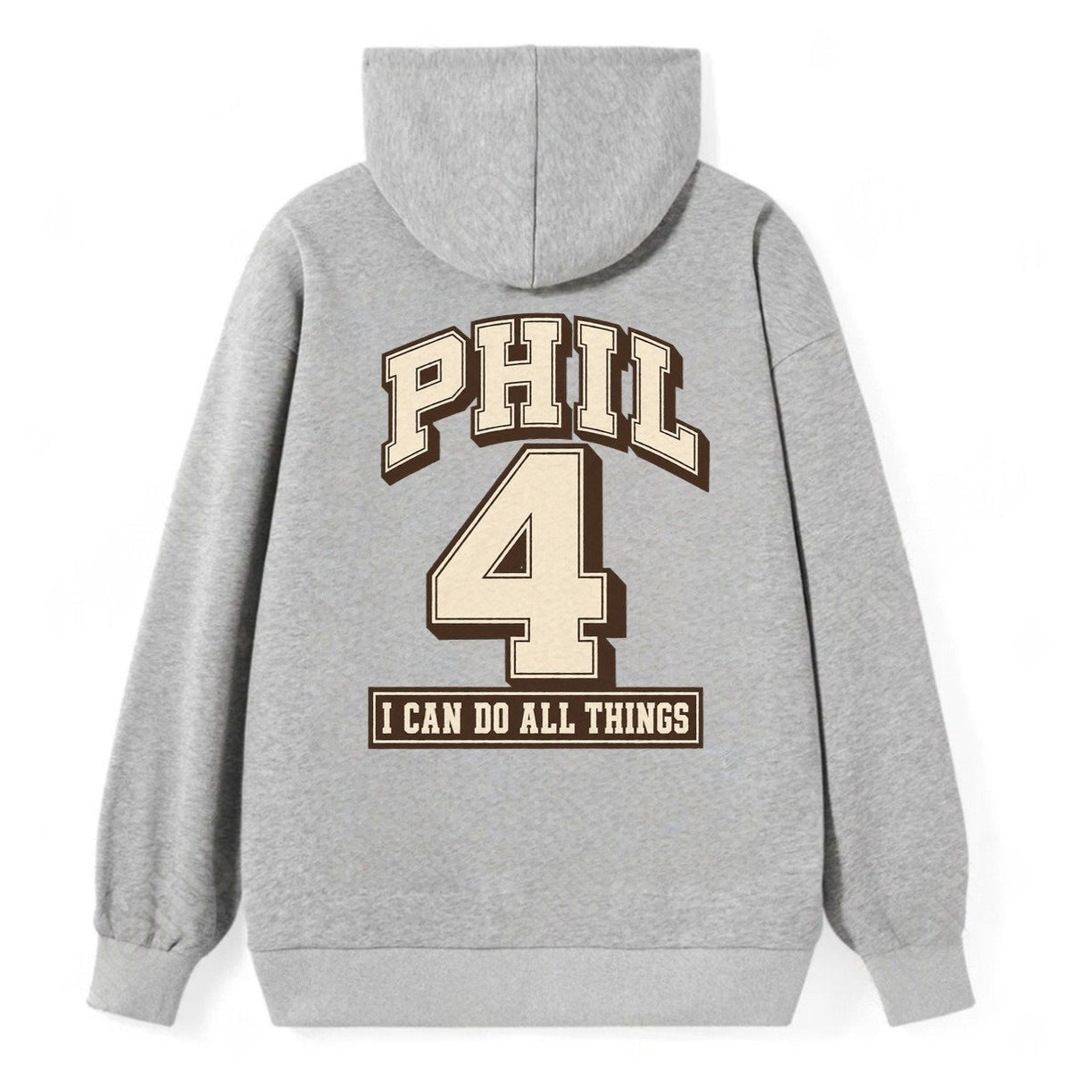 Philippians 4 Varsity Chapel Varsity Classic Pullover Hoodie – Grey