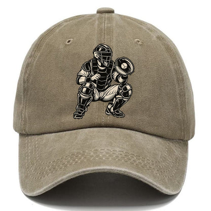 Baseball Catcher Receiving Global Sports Ink Figures Classic Cap – Warm Sand