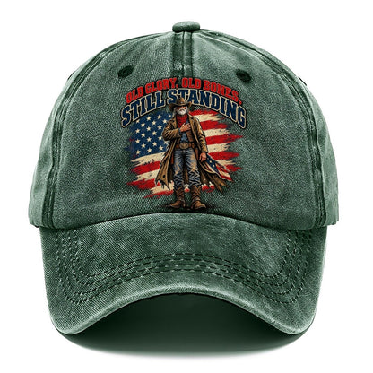 Old Glory Old Bones Still Standing Old Man Strong Classic Cap – Forest Mist