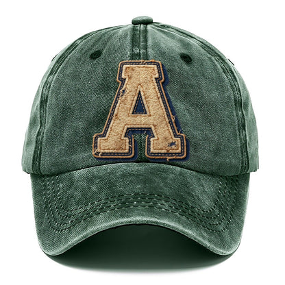 Varsity Chenille A Monogram Classic Cap – Forest Mist