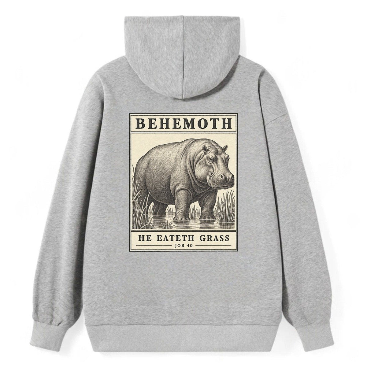 Behemoth Specimen Plate Creature Canticle Classic Pullover Hoodie – Grey