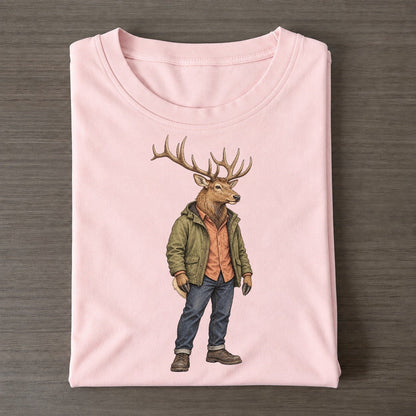 Elk Wardrobe Portrait Wild Wardrobe Portraits Classic T-shirt – Pink