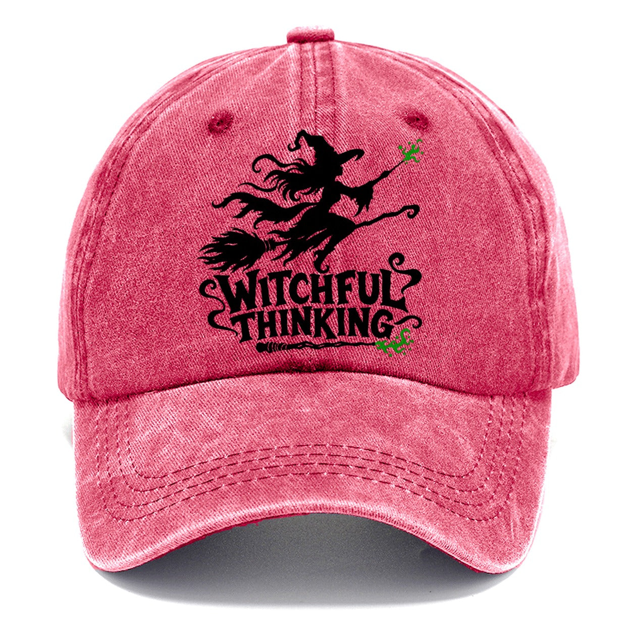 Witchful Thinking Slogan Witch Magic Classic Cap – Pomegranate Blush