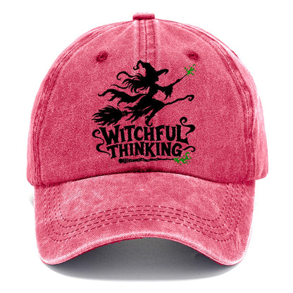 Witchful Thinking Slogan Witch Magic Classic Cap – Pomegranate Blush