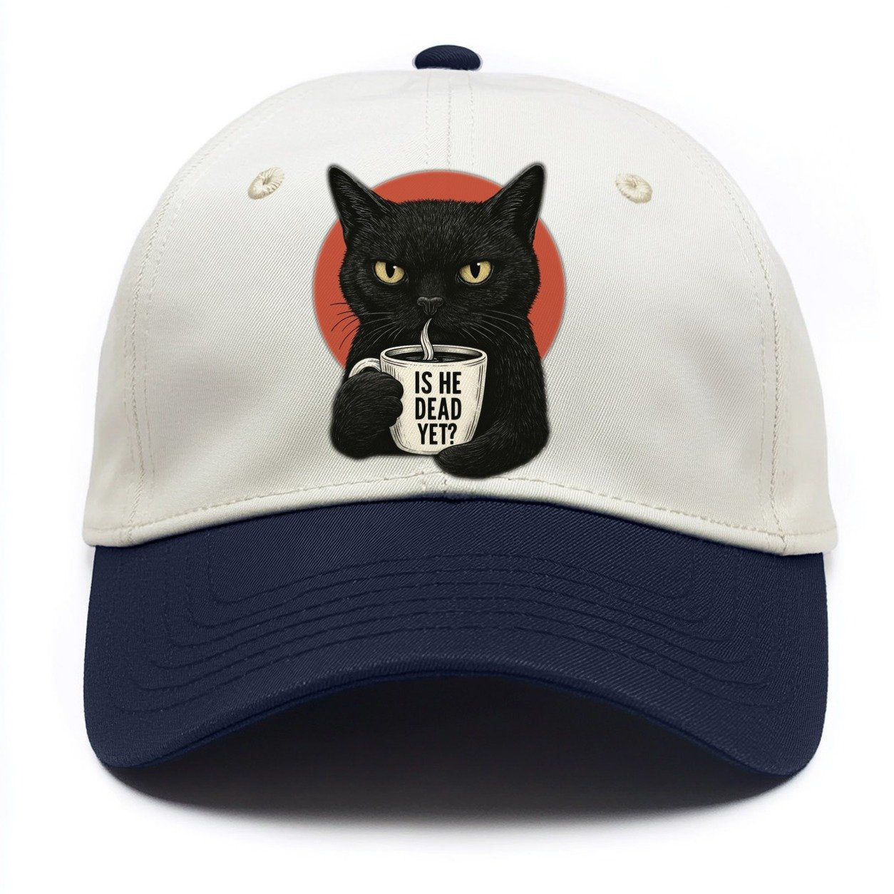 Is He Dead Yet Cat Two Tone Cap – Navy