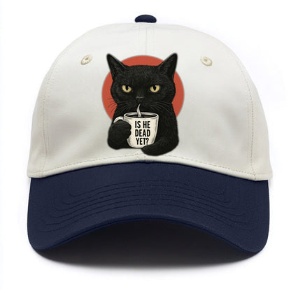 Is He Dead Yet Cat Two Tone Cap – Navy