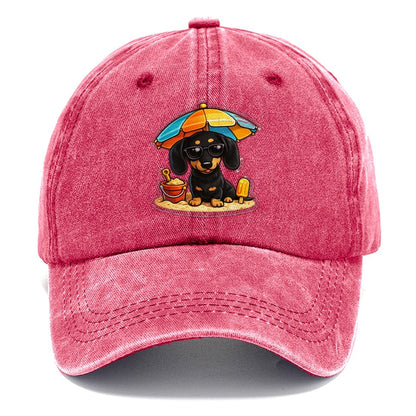 Dachshund Beach Classic Cap – Pomegranate Blush