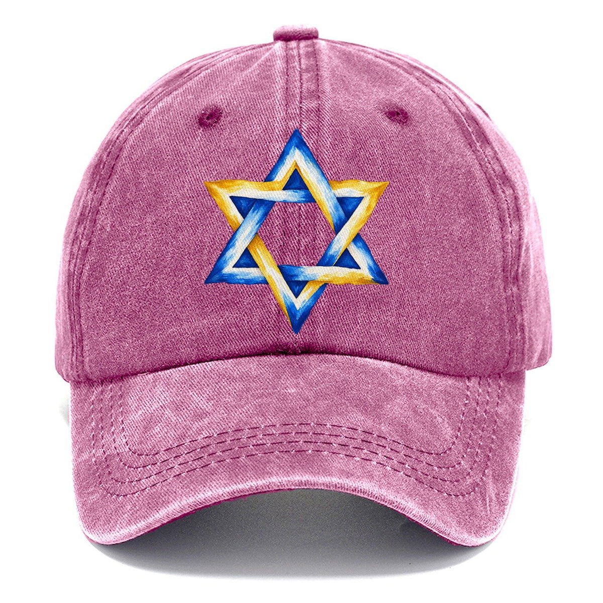 Star of David Left Chest Washed Classic Cap – Dusty Rose
