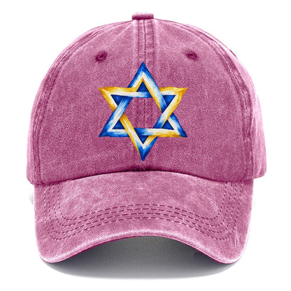 Star of David Left Chest Washed Classic Cap – Dusty Rose
