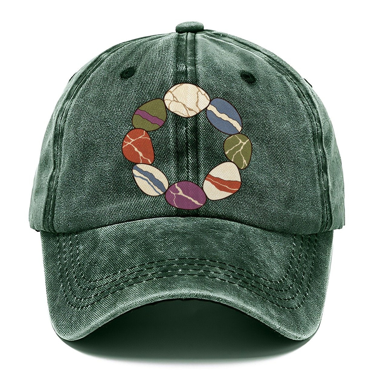 Tumbled Stone Colour Wheel Rocks And Minerals Classic Cap – Forest Mist
