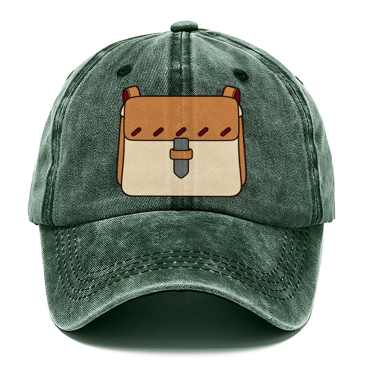 Small Satchel Study Leathercraft Classic Cap – Forest Mist
