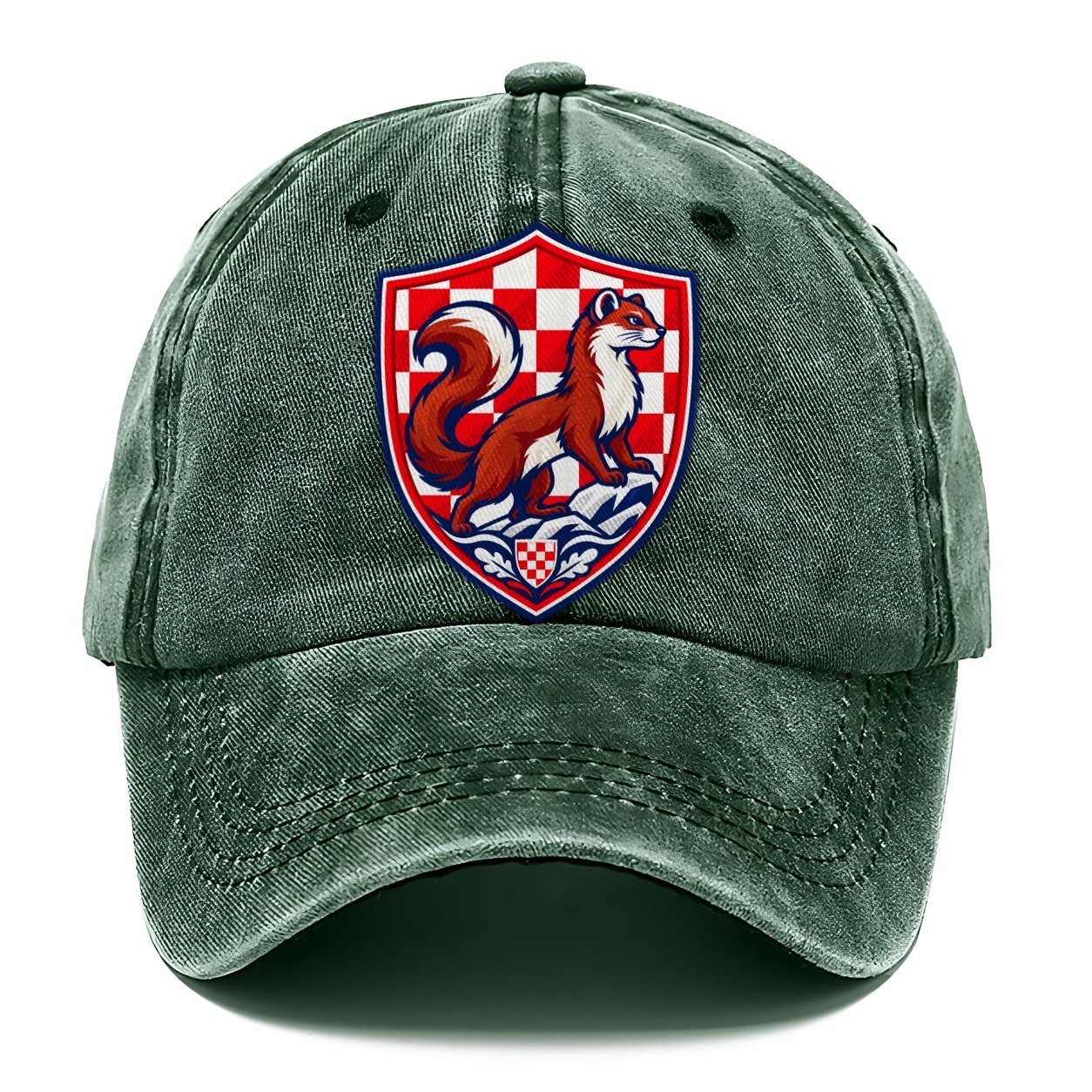 Croatia Minimal Emblem Country Logos Classic Cap – Forest Mist