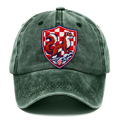 Croatia Minimal Emblem Country Logos Classic Cap – Forest Mist