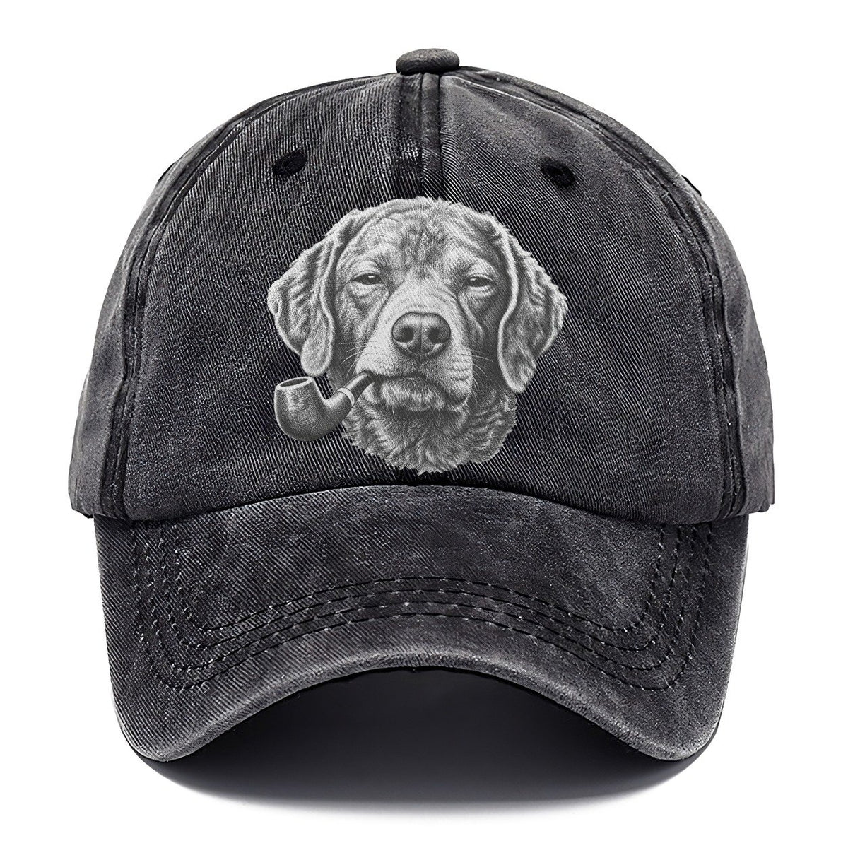 Chesapeake Bay Retriever A Classic Tobacco Pipe Smoking Dogs Smoking Dogs Portraits Classic Cap – Graphite