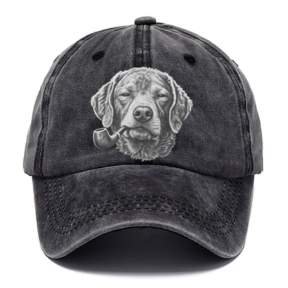 Chesapeake Bay Retriever A Classic Tobacco Pipe Smoking Dogs Smoking Dogs Portraits Classic Cap – Graphite