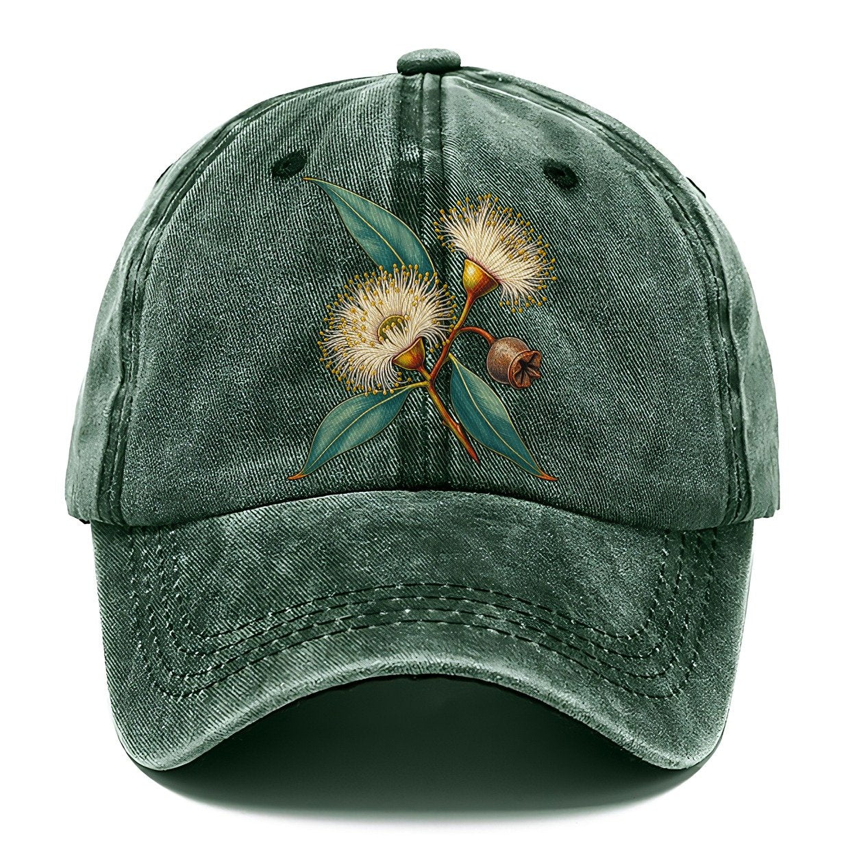 Tasmania Blue Gum Blossom And Capsule Australia Cultural Icons Classic Cap – Forest Mist