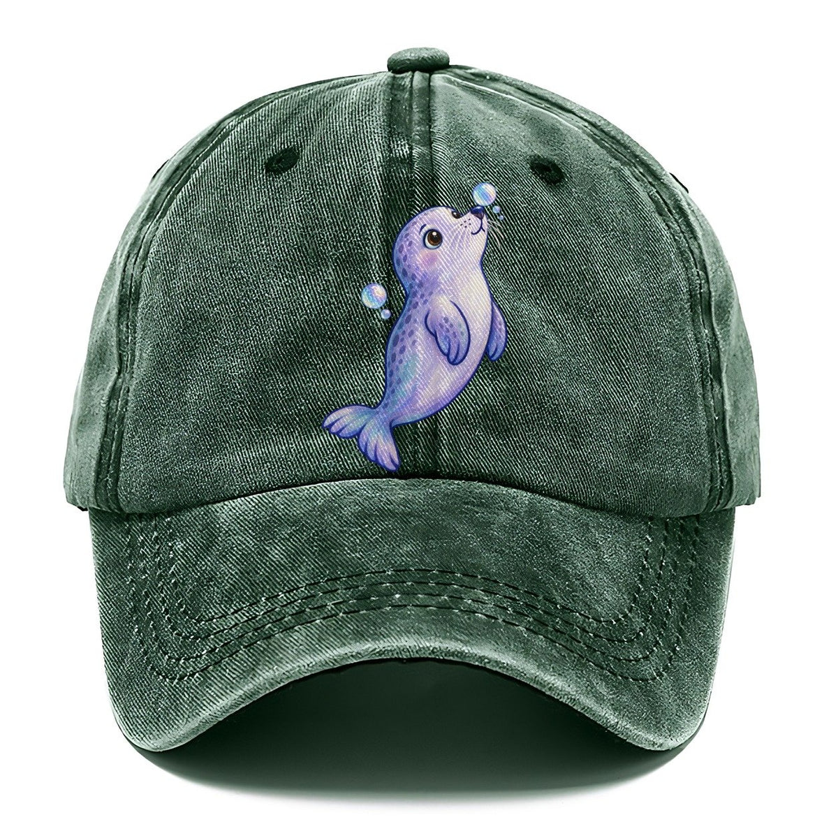 Seal Bubble Snoot Sea Sprite Classic Cap – Forest Mist