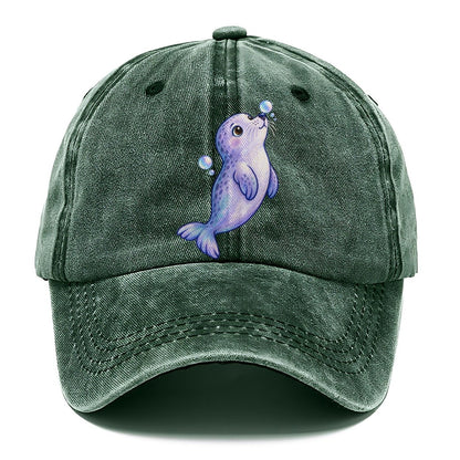 Seal Bubble Snoot Sea Sprite Classic Cap – Forest Mist