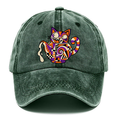 Cat Head Teapot Crazy Styles Classic Cap – Forest Mist